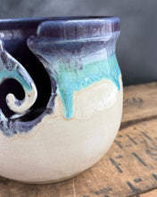 Load image into Gallery viewer, SRL Yarn Bowl (purple/aqua/cream)