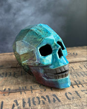 Load image into Gallery viewer, Raku Faceted Skull