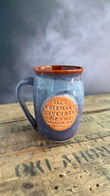 Load image into Gallery viewer, SRL Mug (periwinkle purple/orange)
