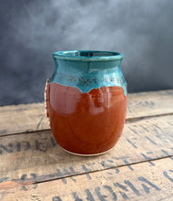 Load image into Gallery viewer, Sally’s Dream Mug (burnt orange/turquoise)
