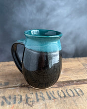 Load image into Gallery viewer, Oil Spot/Turquoise Mug
