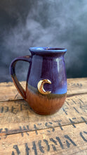 Load image into Gallery viewer, Moon Mug (purple/copper)
