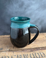 Load image into Gallery viewer, Oil Spot/Turquoise Mug
