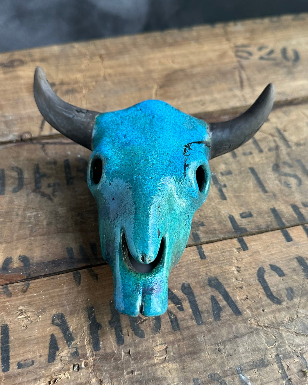 Raku Cow Skull