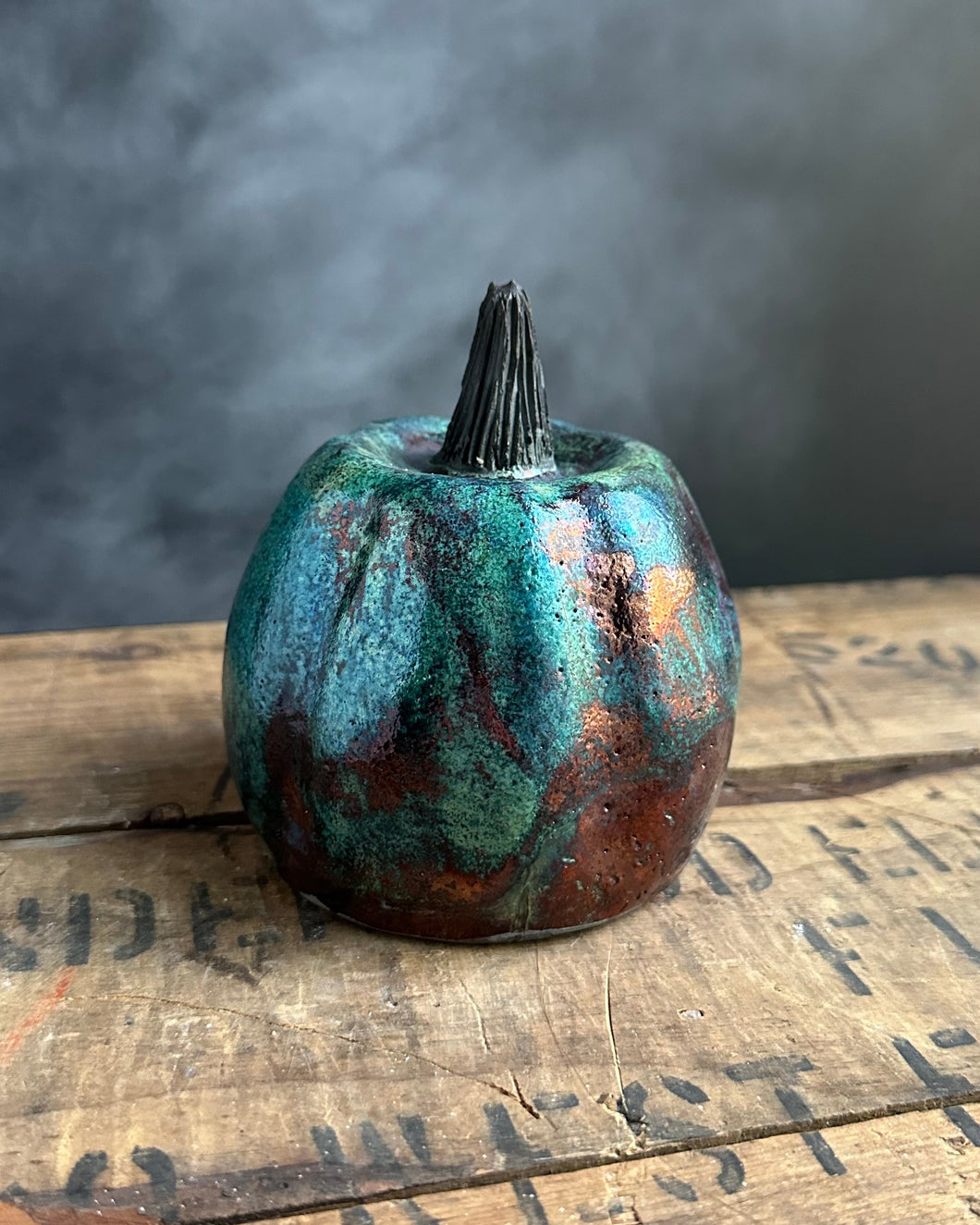 Raku Pumpkin 7