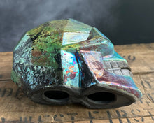Load image into Gallery viewer, Raku Faceted Skull
