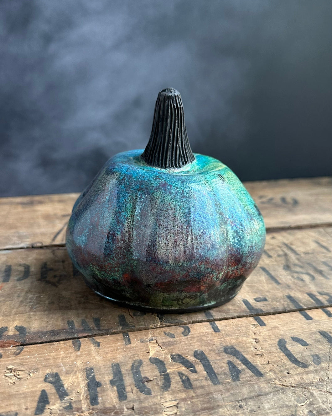 Raku Pumpkin 3