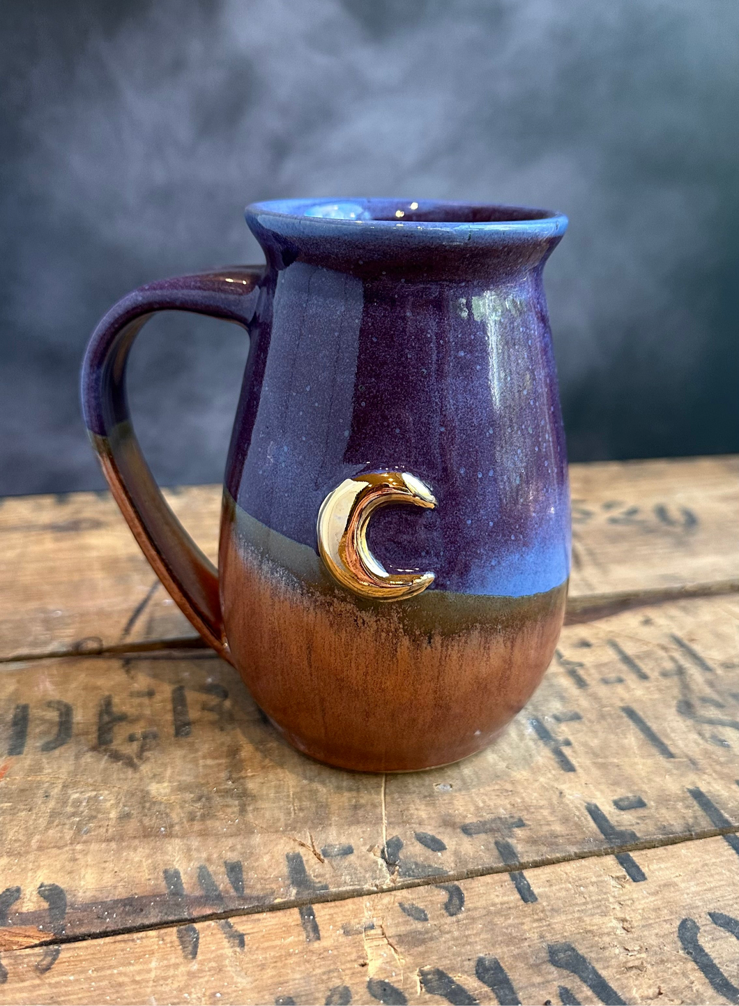 Moon Mug (purple/copper)